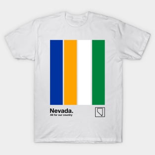 Nevada // Original Minimalist Artwork Poster Design T-Shirt